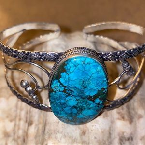 SALE ⭐️ Turquoise Gemstone handmade cuff bracelet